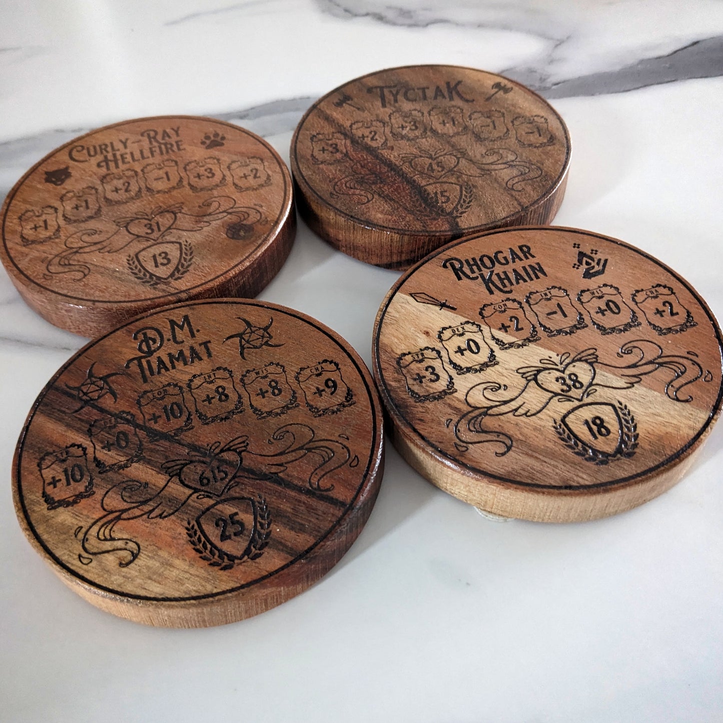 Custom D&D Tabletop Coasters