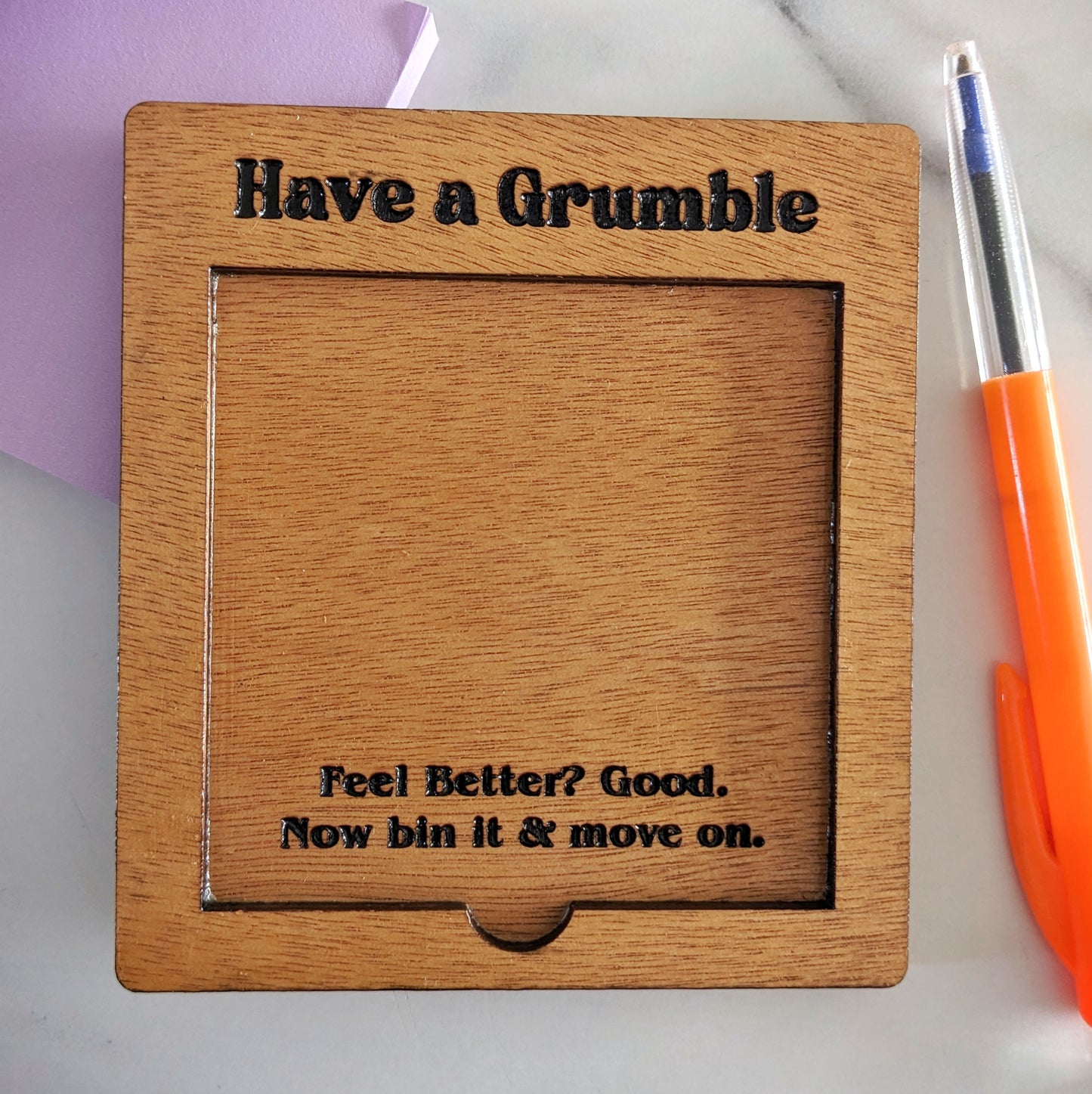 Post-it Note Holder - Customisable Engravings