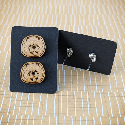 Chow Chow's Wooden Delight Earrings