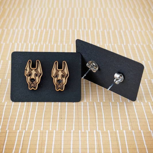 Great Dane Silhouette Studs