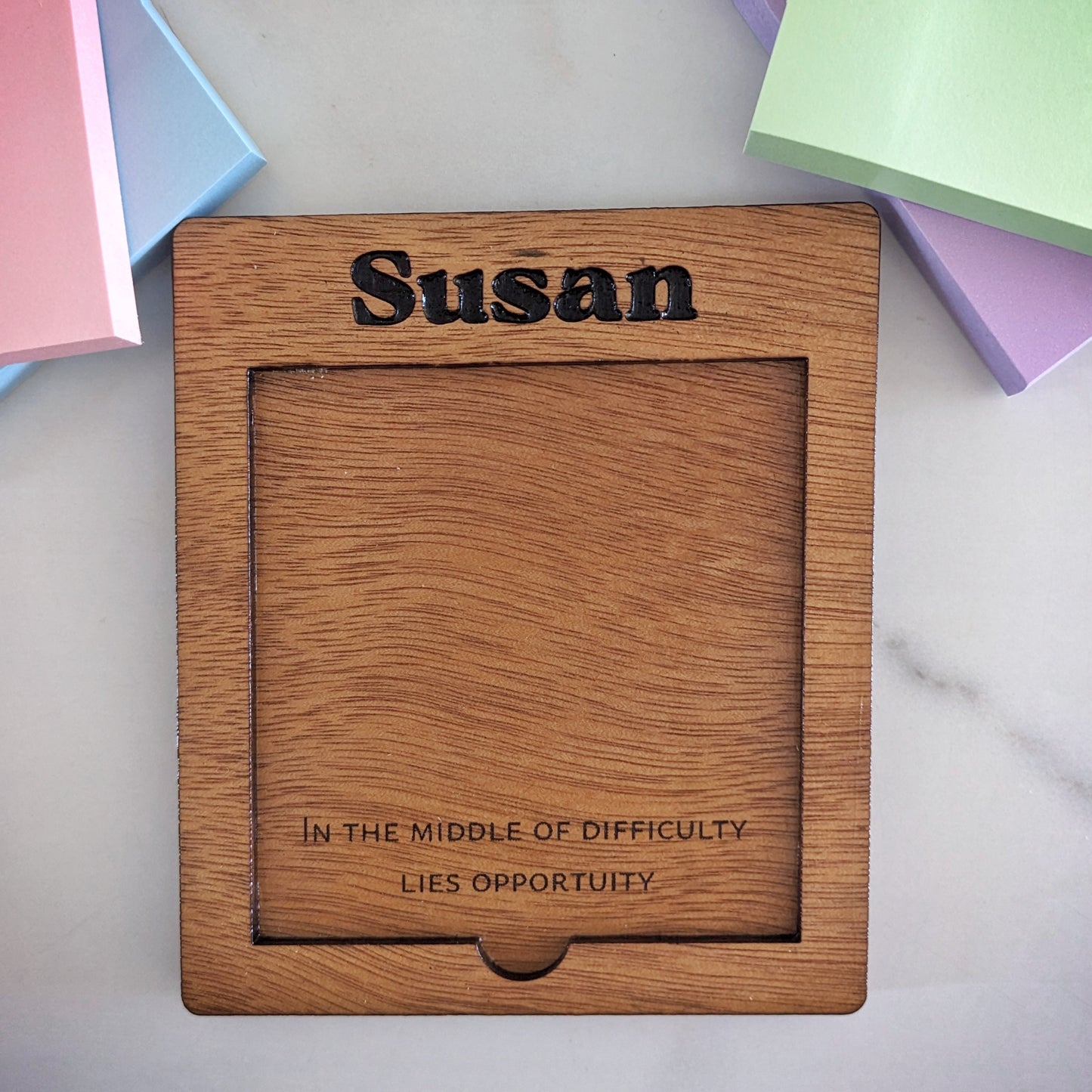 Post-it Note Holder - Customisable Engravings