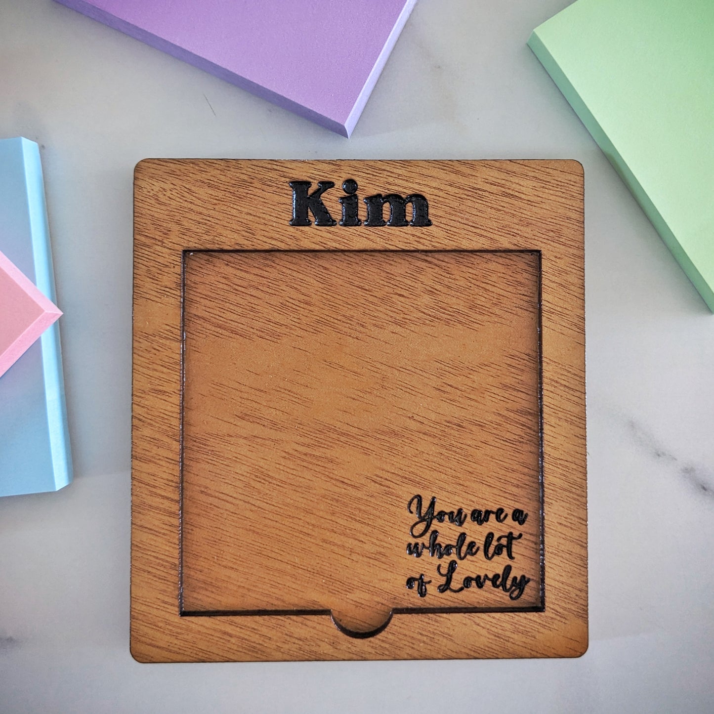 Post-it Note Holder - Customisable Engravings